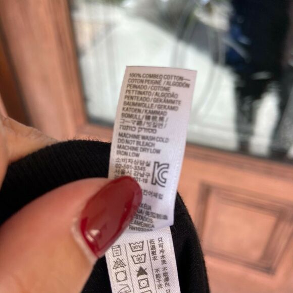 American Apparel Womens Tee Size Medium Delta Zeta Teal Silver Chevron Black Top - Picture 5 of 6